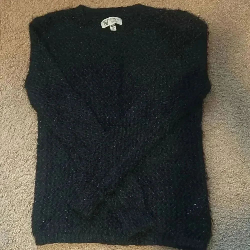 Black fuzzy sweater